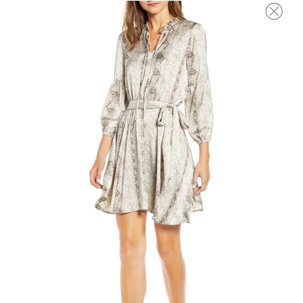 GIBSONLOOK | Gibson x City Safari Tara Gibson Tie Neck Satin Dress